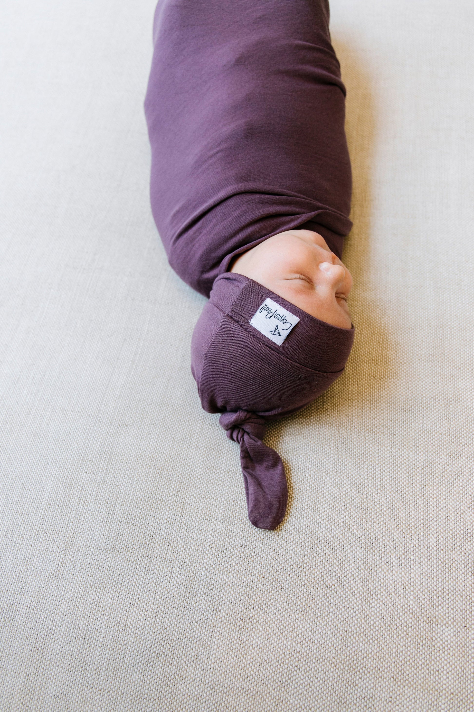 Top Knot Hat - Plum