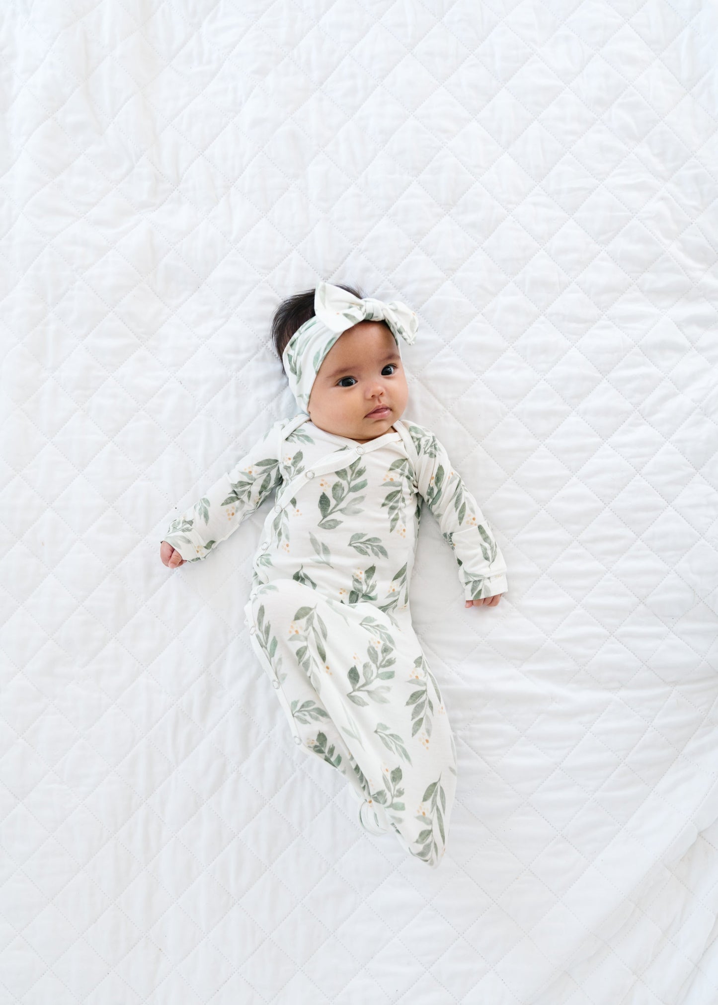 Knit Headband Bow - Fern