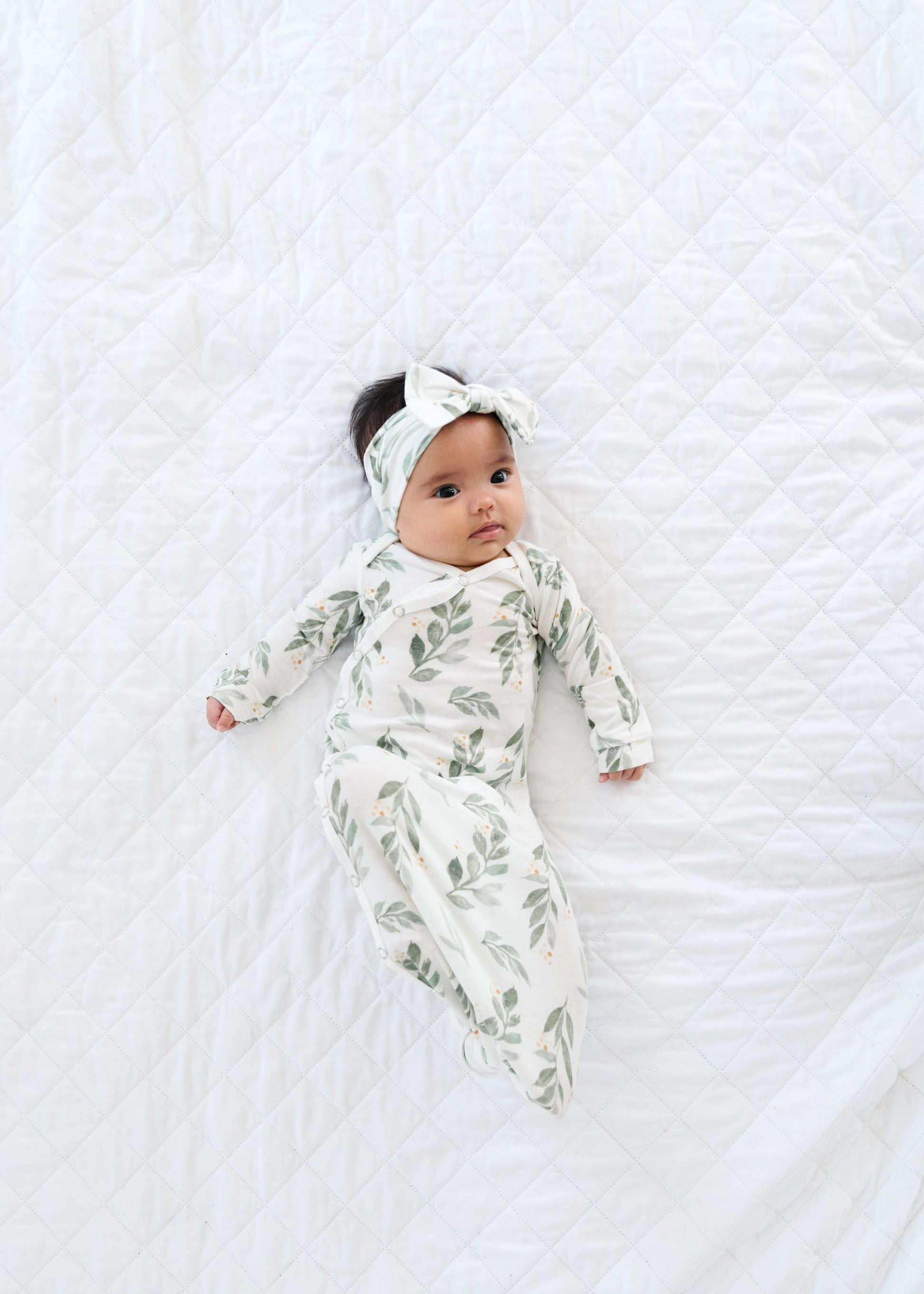 Knit Headband Bow - Fern