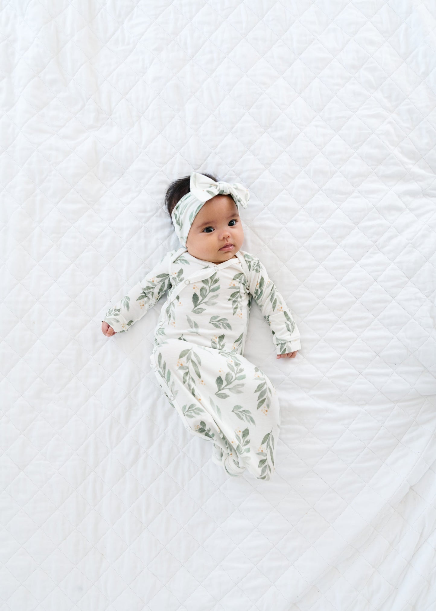 Knit Headband Bow - Fern