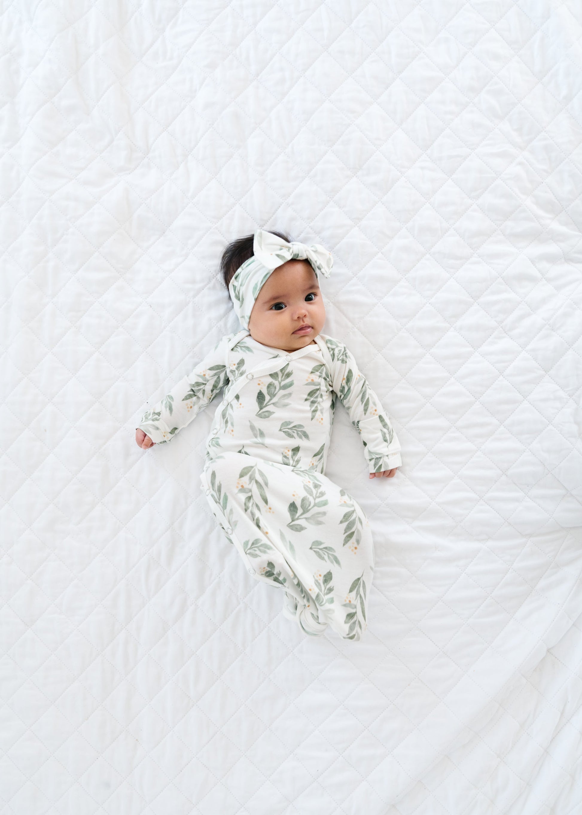 Knit Headband Bow - Fern