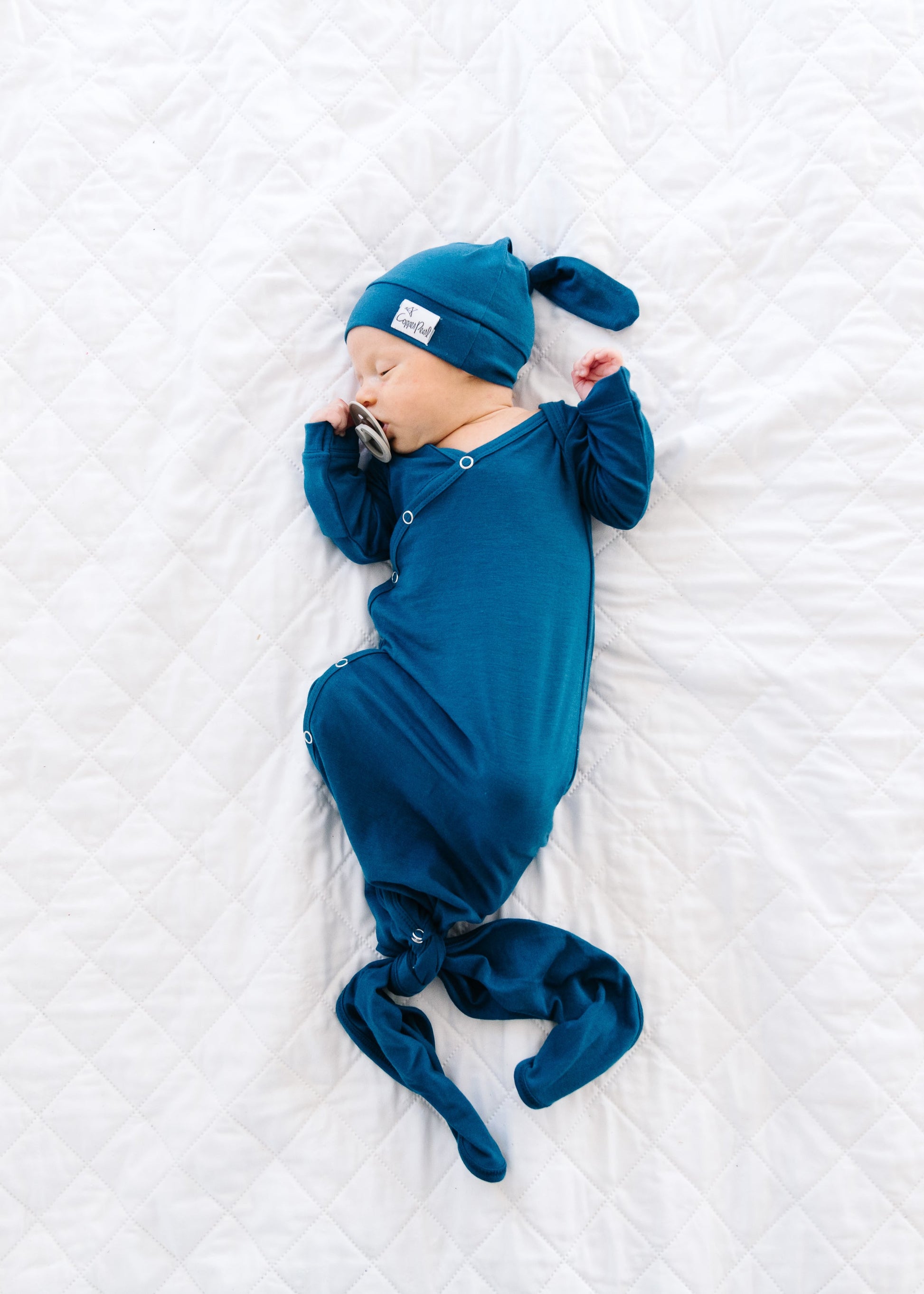 Newborn Knotted Gown - River