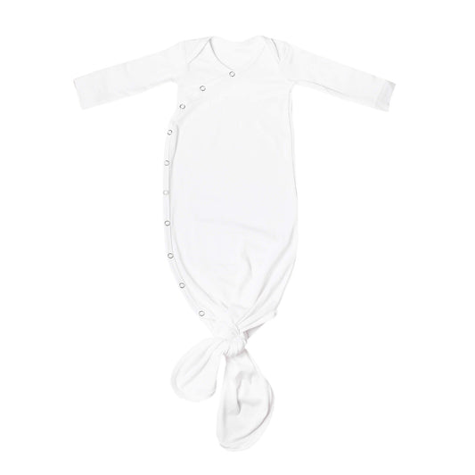 Newborn Knotted Gown - Dove