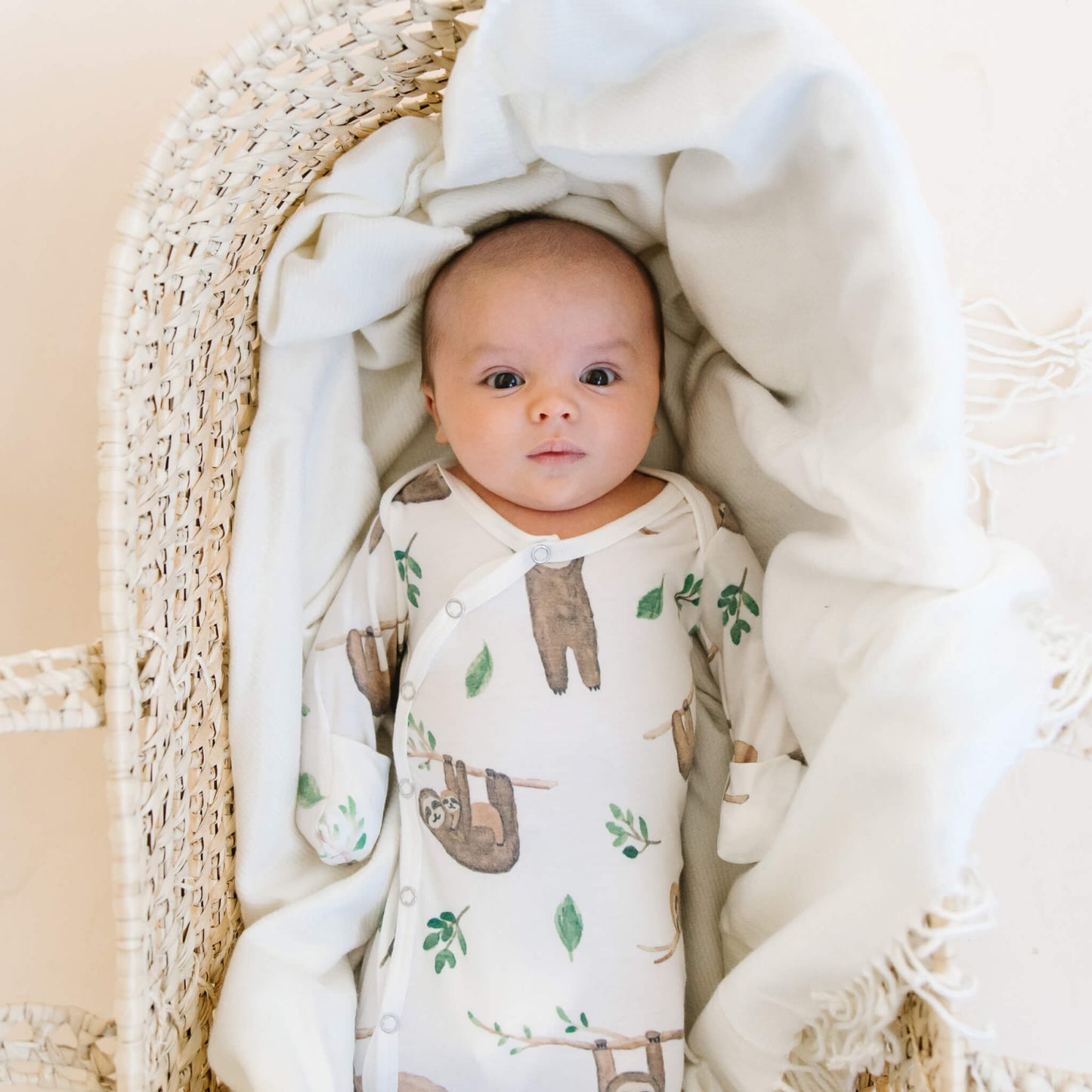 Newborn Knotted Gown - Noah