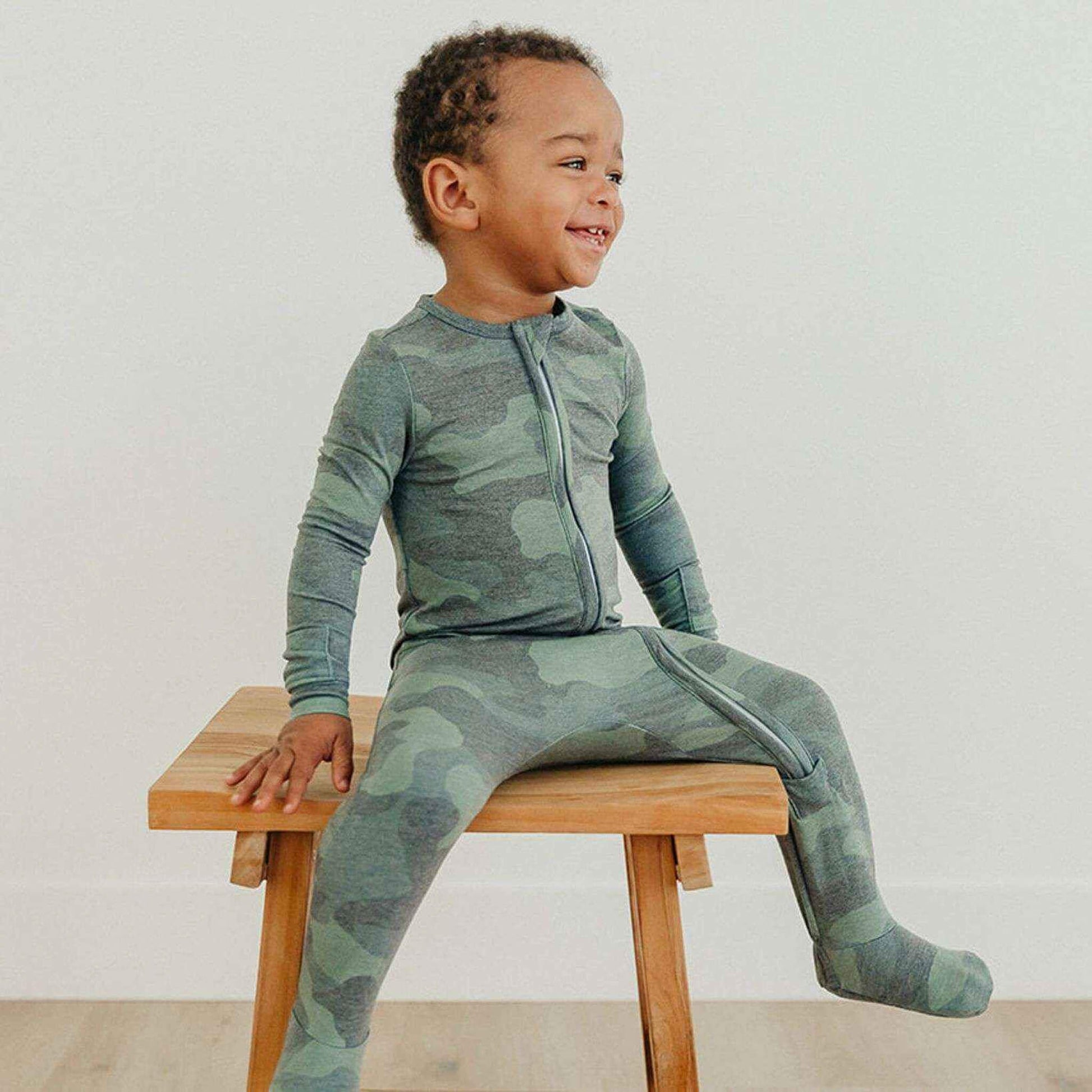Zip-Up Footie Pajama - Hunter