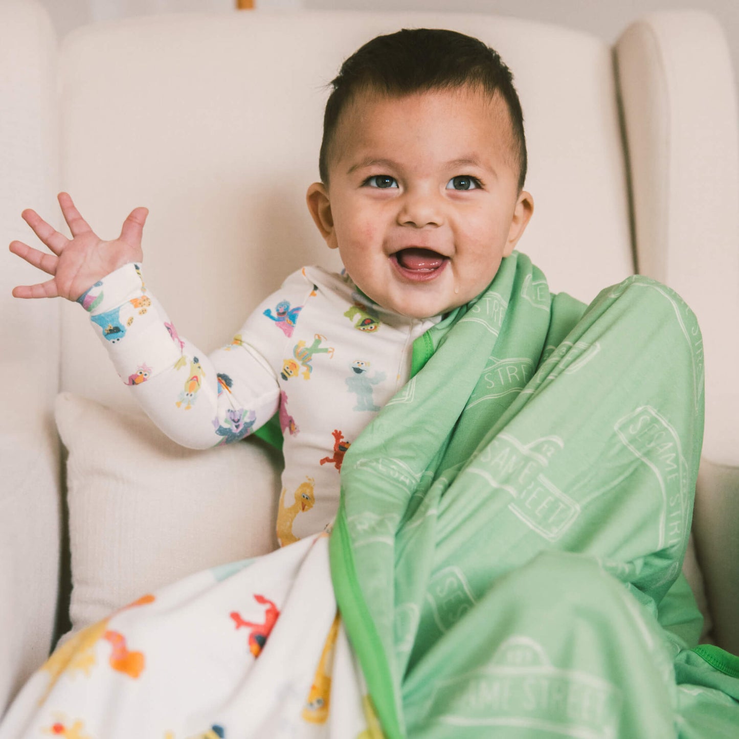 Zip-Up Footie Pajama - Sesame Friends